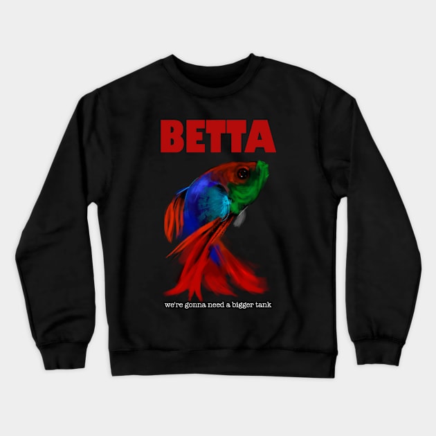 Betta Fighting Fish Crewneck Sweatshirt by cowyark rubbark